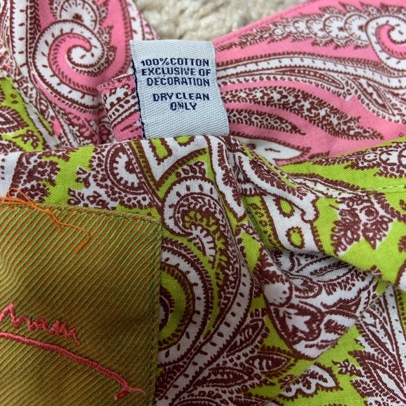 Robert Graham Shirt Button Down  Long Sleeves or Rolled Paisley Pink Cream M - Picture 6 of 7